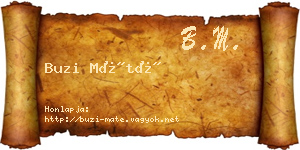 Buzi Máté névjegykártya