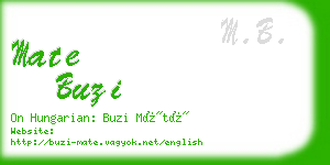 mate buzi business card